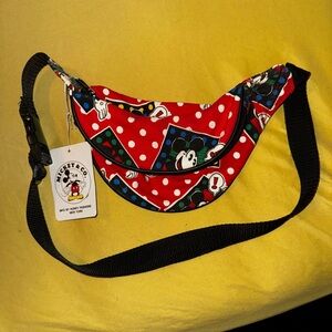 Red Vintage Mickey Mouse Fanny Pack